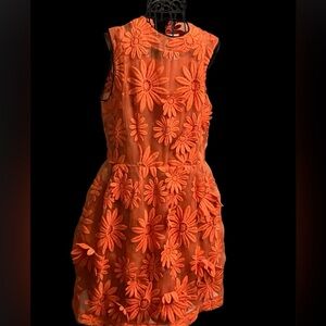 Marni Orange Dress with Floral Overlay